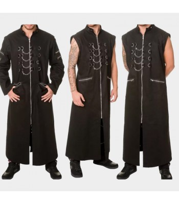 Men’s Gothic Hellraiser Pinhead Punk Long Coat